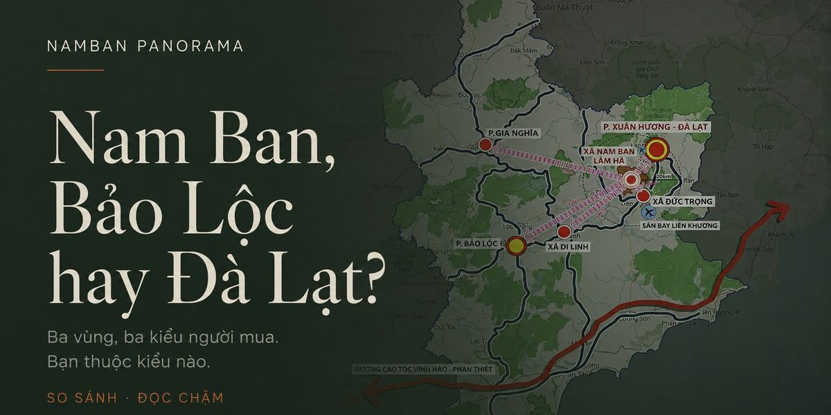 Nam Ban vs Bảo Lộc vs Di Linh vs Đà Lạt: Mua Đất Ở Đâu Tốt Hơn 2026?