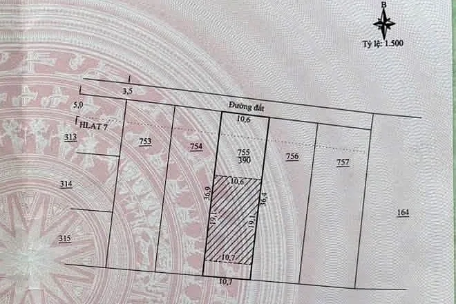2 lô đất Bãi Công, Nam Ban – 390m² & 385m², hơn 200m² đất ở mỗi lô, sổ riêng