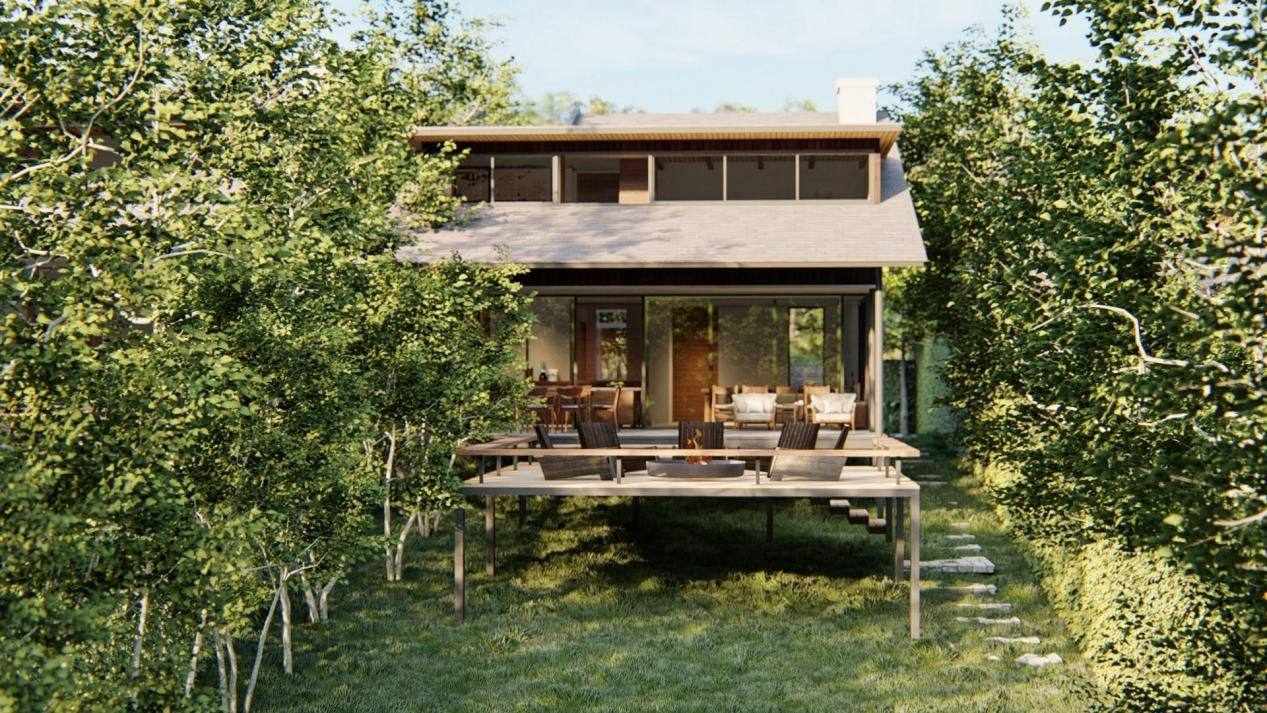Phối cảnh 3D gợi ý nhà vườn giữa cây xanh kèm ưu đãi tặng thiết kế – ảnh dựng, chưa xây trên lô Đông Thanh 845m²