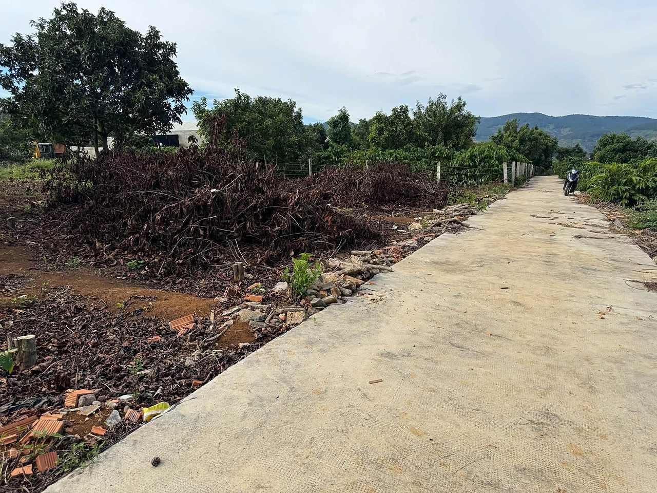 2 lô đất nhỏ Từ Liêm Nam Ban dọc đường bê tông, đất đã dọn, đồi núi phía sau
